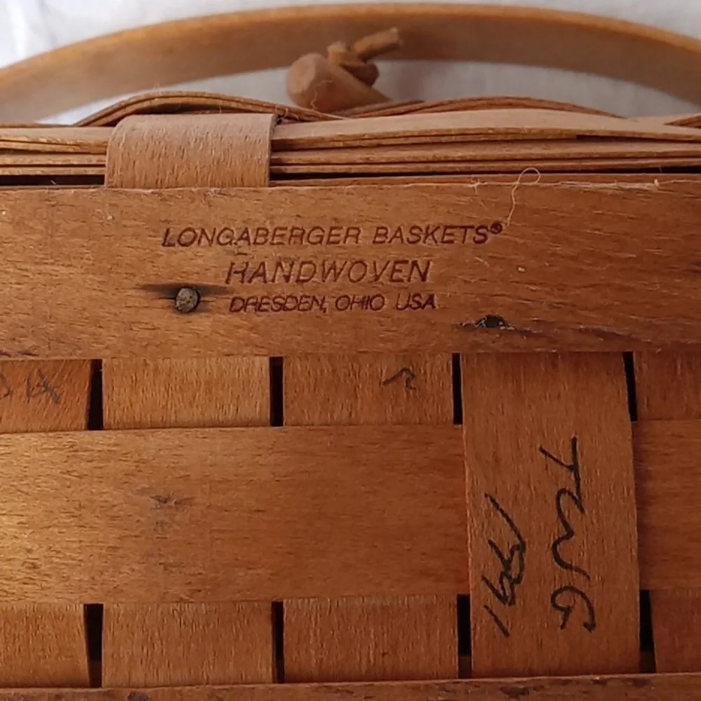 Longaberger Small Basket Vintage Handwoven 1991 Brown